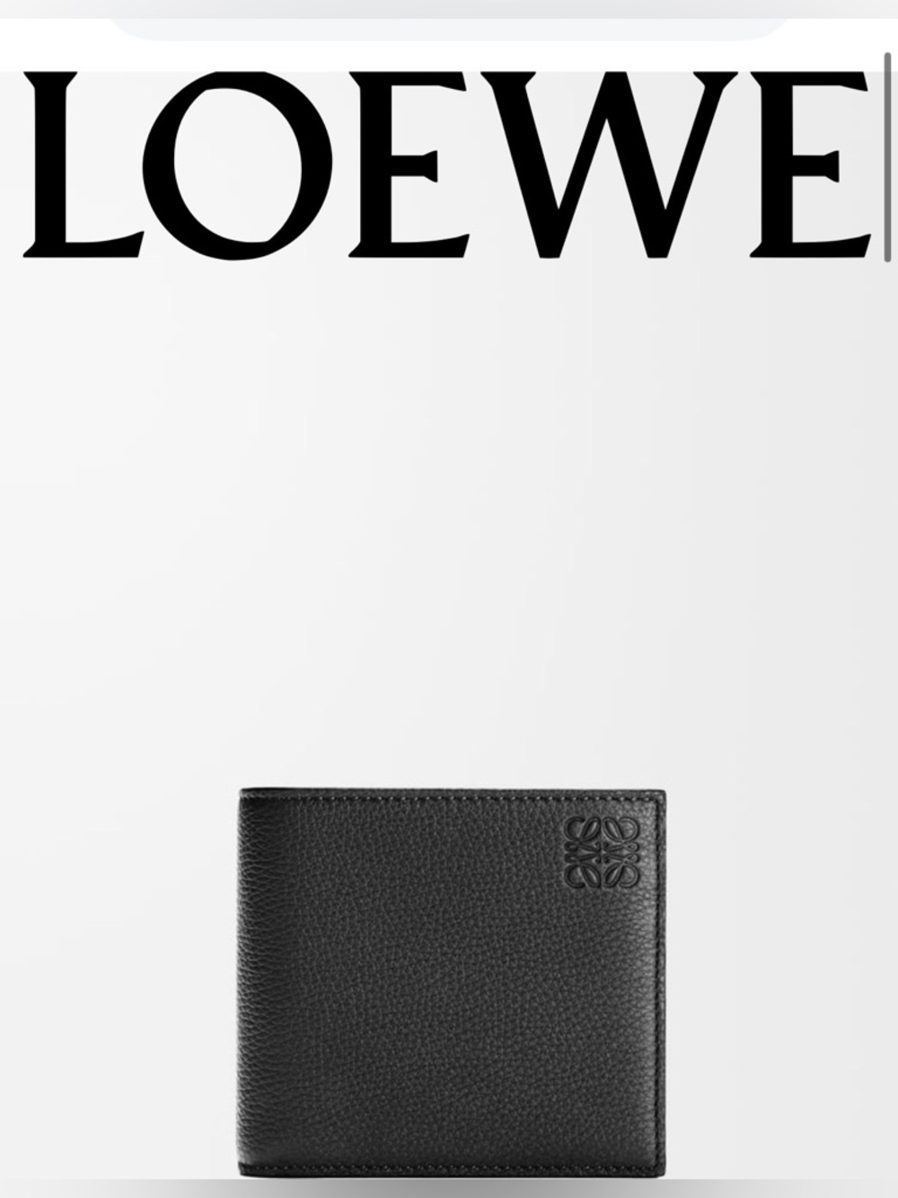 Authentic Loewe Black Leather Wallet – Pre-Owned